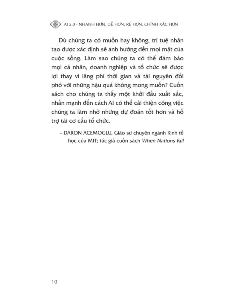 AI 5.0 - NHANH HƠN, DỄ HƠN, RẺ HƠN, CHÍNH XÁC HƠN
