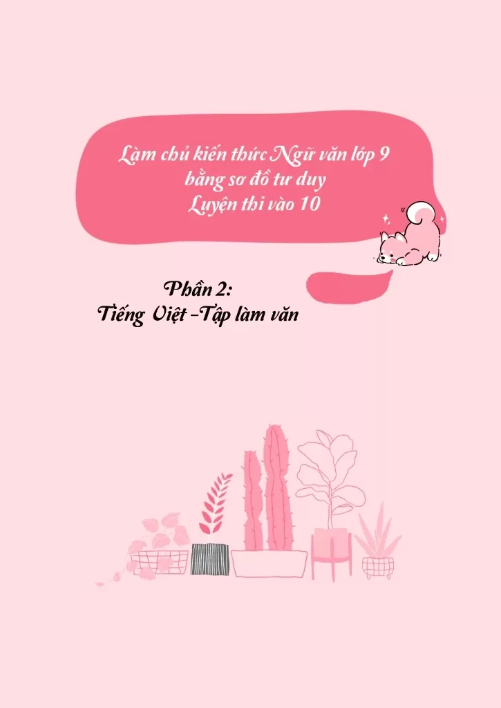 LÀM CHỦ KIẾN THỨC NGỮ VĂN LỚP 9 BẰNG SƠ ĐỒ TƯ DUY - LUYỆN THI VÀO LỚP 10 PHẦN 2: TIẾNG VIỆT - TẬP LÀM VĂN (Theo SGK Kết nối tri thức)