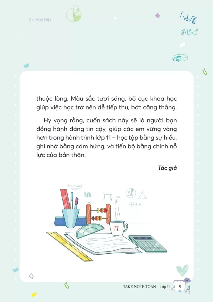 Take Note TOÁN LỚP 11 - Tổng hợp kiến thức: Hiểu nhanh, nhớ lâu!