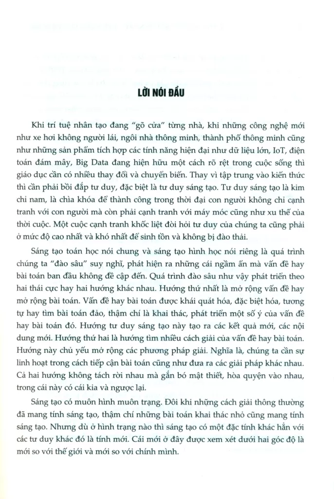 CÁC PHƯƠNG PHÁP GIẢI TOÁN HAY, LẠ VÀ NHỮNG CHUYÊN ĐỀ MỚI VỀ TÌM TÒI, SÁNG TẠO - BỒI DƯỠNG HỌC SINH GIỎI HÌNH HỌC Ở TRƯỜNG THCS, THPT (Các phương pháp giải toán hình học hay, lạ; Các suy luận có li về các bài toán hình học...)