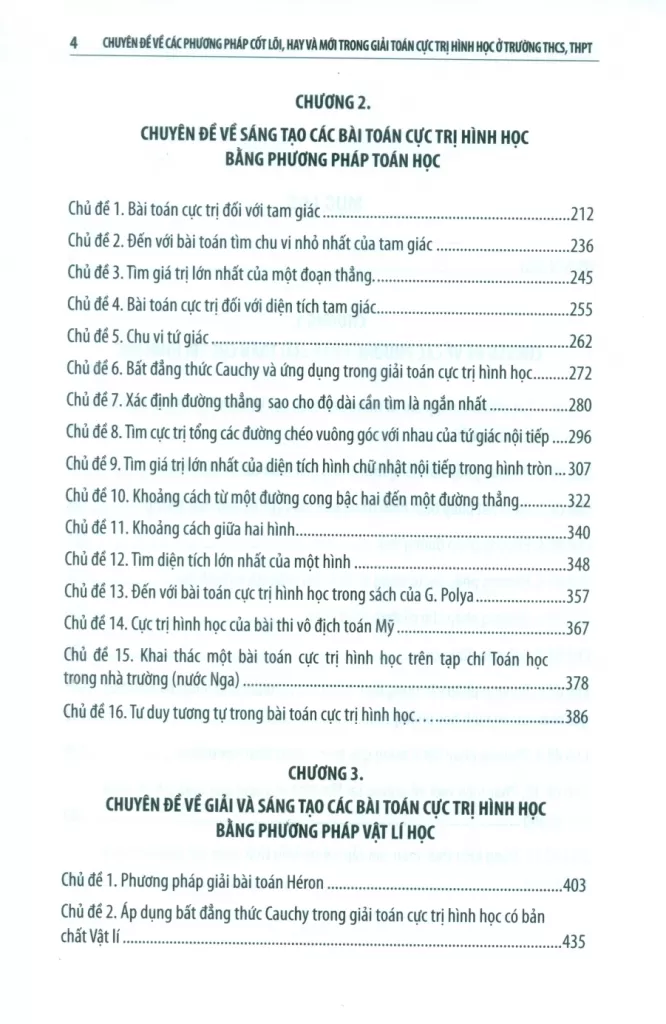 CHUYÊN ĐỀ VỀ CÁC PHƯƠNG PHÁP CỐT LÕI, HAY VÀ MỚI TRONG GIẢI TOÁN CỰC TRỊ HÌNH HỌC Ở TRƯỜNG THCS, THPT
