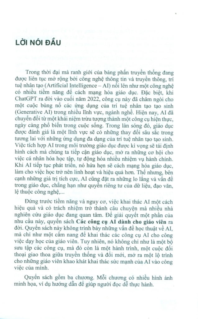 CÁC CÔNG CỤ AI DÀNH CHO GIÁO VIÊN