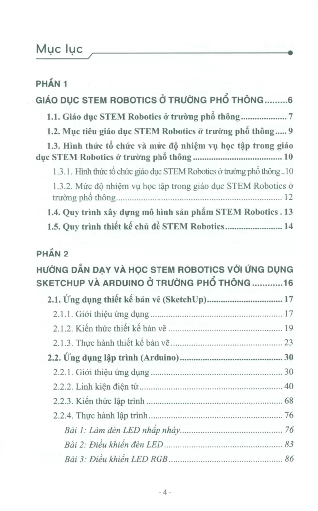 HƯỚNG DẪN DẠY VÀ HỌC STEM ROBOTICS VỚI ỨNG DỤNG SKETCHUP VÀ ARDUINO Ở TRƯỜNG PHỔ THÔNG