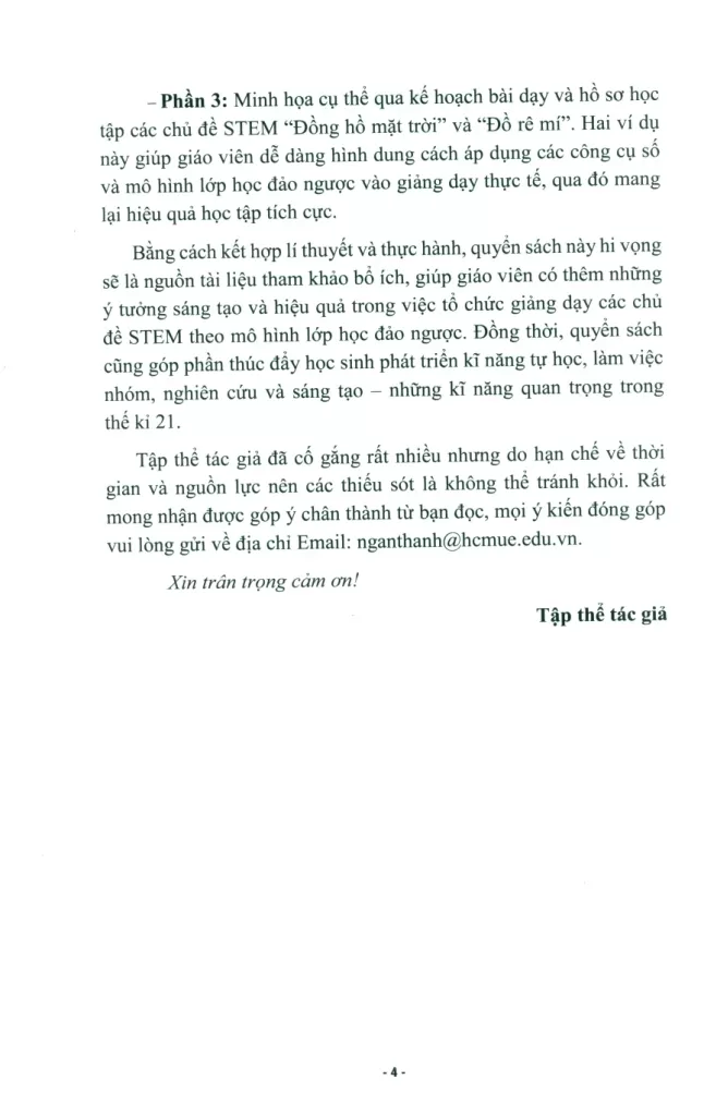 SỬ DỤNG CÔNG CỤ SỐ TRONG VIỆC HỌC TẬP VÀ GIẢNG DẠY CÁC CHỦ ĐỀ STEM THEO MÔ HÌNH LỚP HỌC ĐẢO NGƯỢC Ở TRƯỜNG TRUNG HỌC