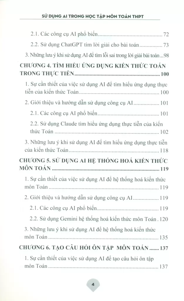 SỬ DỤNG AI TRONG HỌC TẬP MÔN TOÁN THPT