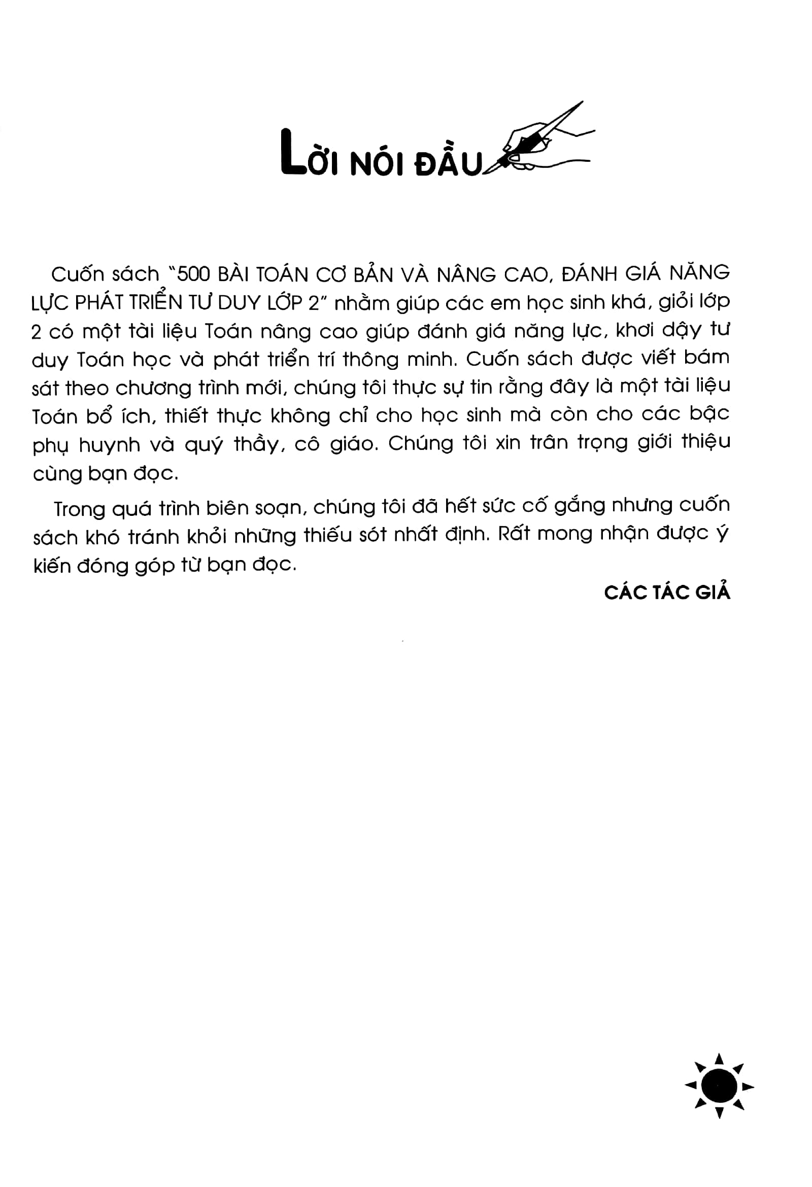 500 BÀI TOÁN CƠ BẢN VÀ NÂNG CAO LỚP 2 (Đánh giá năng lực phát triển tư duy; Theo chương trình GDPT mới)