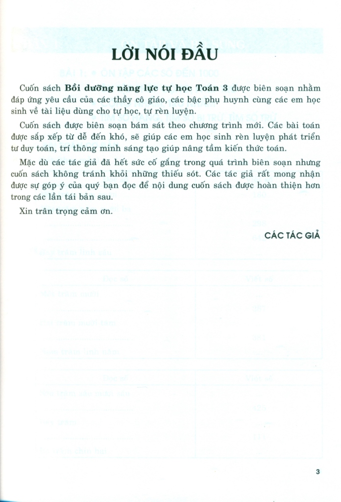 BỒI DƯỠNG NĂNG LỰC TỰ HỌC TOÁN LỚP 3 (Nâng tầm kiến thức - phát triển tư duy; Theo chương trình GDPT mới)