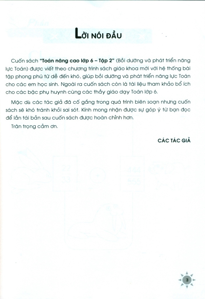 TOÁN NÂNG CAO LỚP 6 - TẬP 2 (Bồi dưỡng và phát triển năng lực Toán - Biên soạn theo nội dung và chương trình SGK mới)