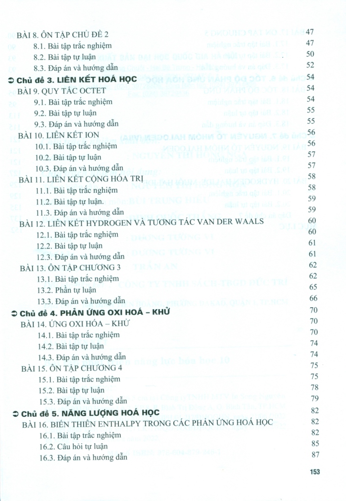 BÀI TẬP PHÁT TRIỂN NĂNG LỰC HÓA HỌC LỚP 10 (Biên soạn theo chương trình GDPT mới)