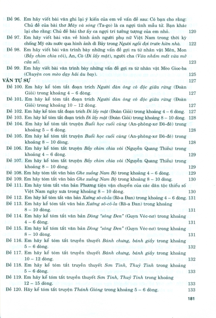 199 BÀI VÀ ĐOẠN VĂN HAY LỚP 7 (Theo chương trình GDPT mới)