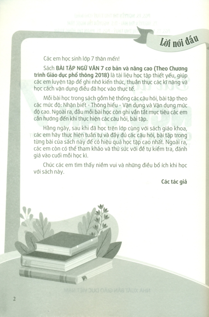BÀI TẬP NGỮ VĂN CƠ BẢN VÀ NÂNG CAO LỚP 7 - TẬP 1 (Theo chương trình GDPT 2018)
