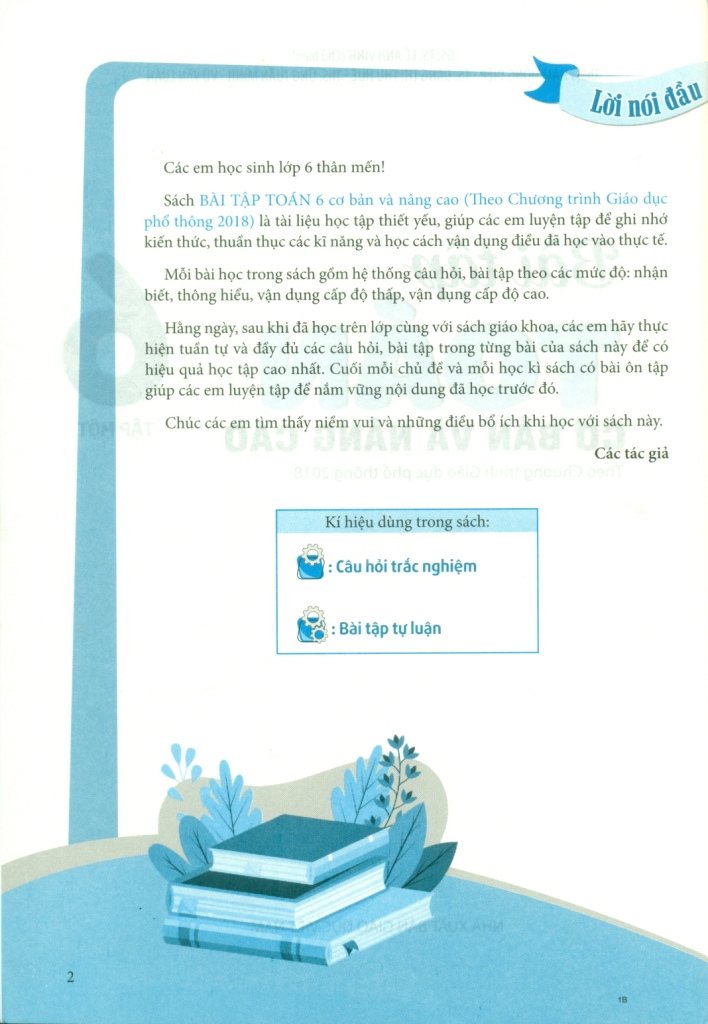 BÀI TẬP TOÁN CƠ BẢN VÀ NÂNG CAO LỚP 6 - TẬP 1 (Theo chương trình GDPT 2018)
