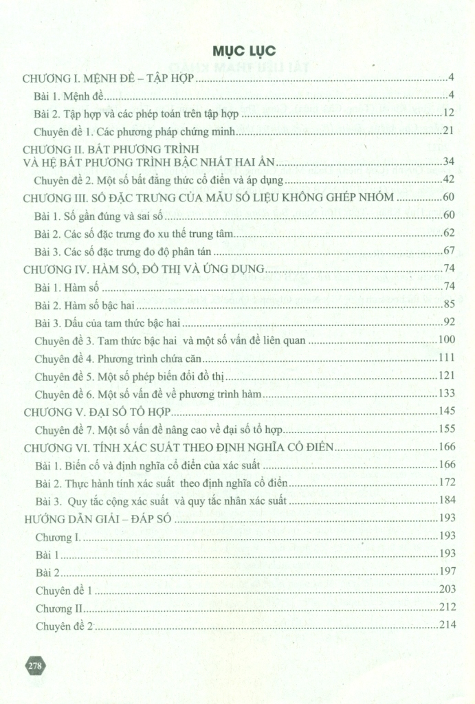 BÀI TẬP NÂNG CAO VÀ MỘT SỐ CHUYÊN ĐỀ TOÁN LỚP 10 (ĐẠI SỐ - THỐNG KÊ XÁC SUẤT) - Theo chương trình GDPT 2018