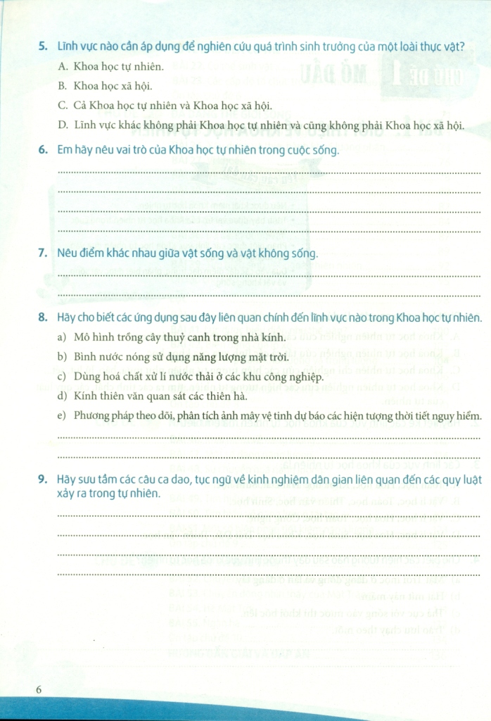 BÀI TẬP KHOA HỌC TỰ NHIÊN CƠ BẢN VÀ NÂNG CAO LỚP 6 (Theo chương trình GDPT 2018)
