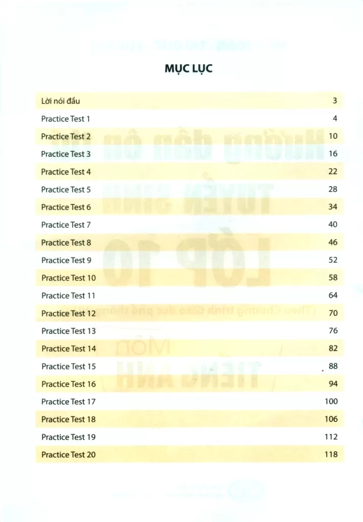 HƯỚNG DẪN ÔN THI TUYỂN SINH 10 MÔN TIẾNG ANH (Bám sát cấu trúc đề thi của TP. HCM năm học 2025 - 2026; Theo Chương trình GDPT 2018)