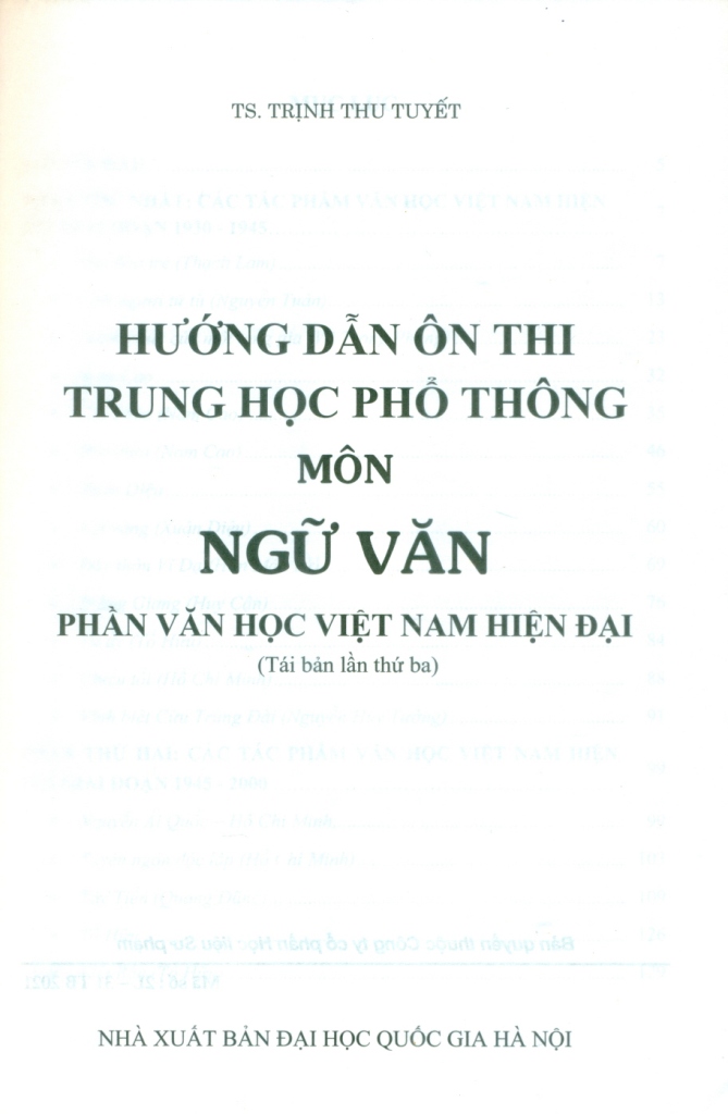 Hướng dẫn ôn thi THPT môn Ngữ Văn - Phần: Văn học Việt Nam hiện đại