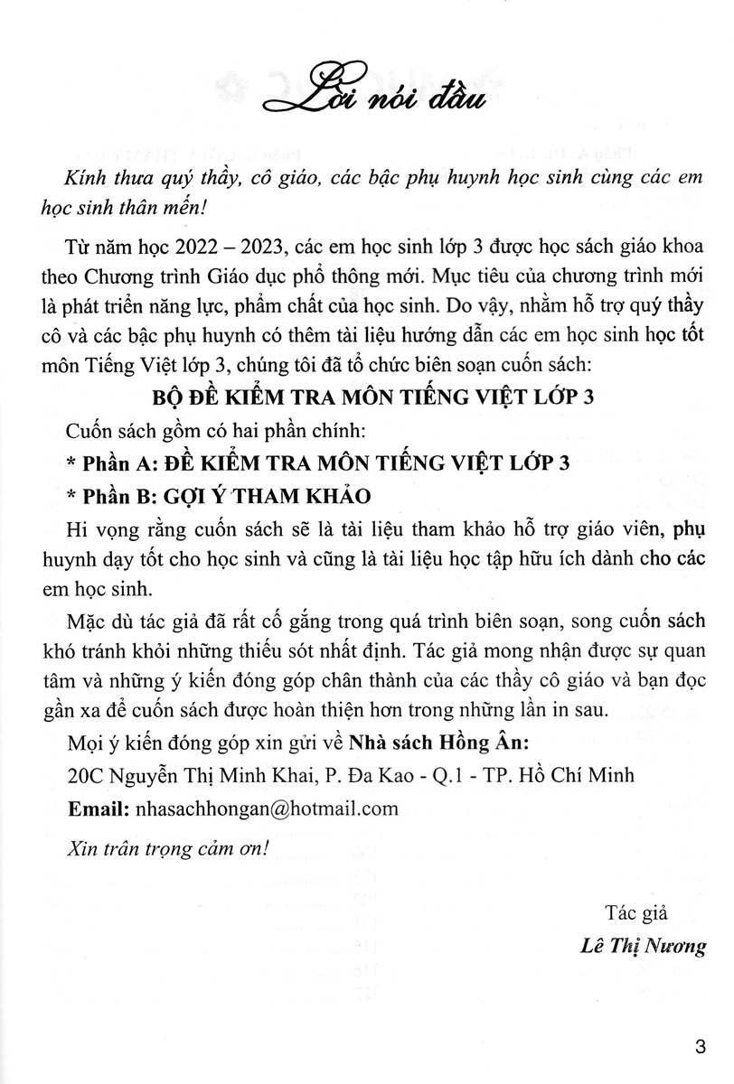 BỘ ĐỀ KIỂM TRA MÔN TIẾNG VIỆT LỚP 3 (Theo chương trình GDPT mới - Dùng kèm SGK Kết nối tri thức với cuộc sống)