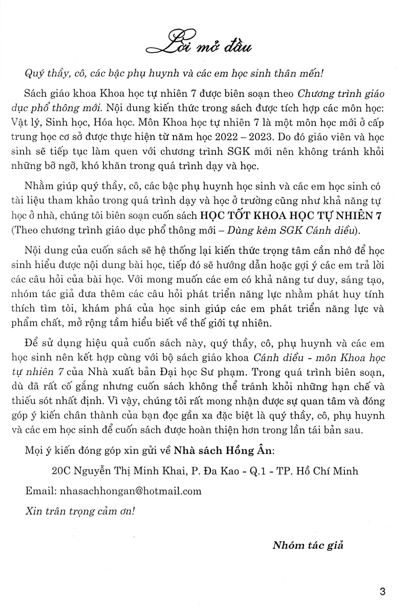 HỌC TỐT KHOA HỌC TỰ NHIÊN LỚP 7 (Theo chương trình GDPT mới - Bám sát SGK Cánh diều)