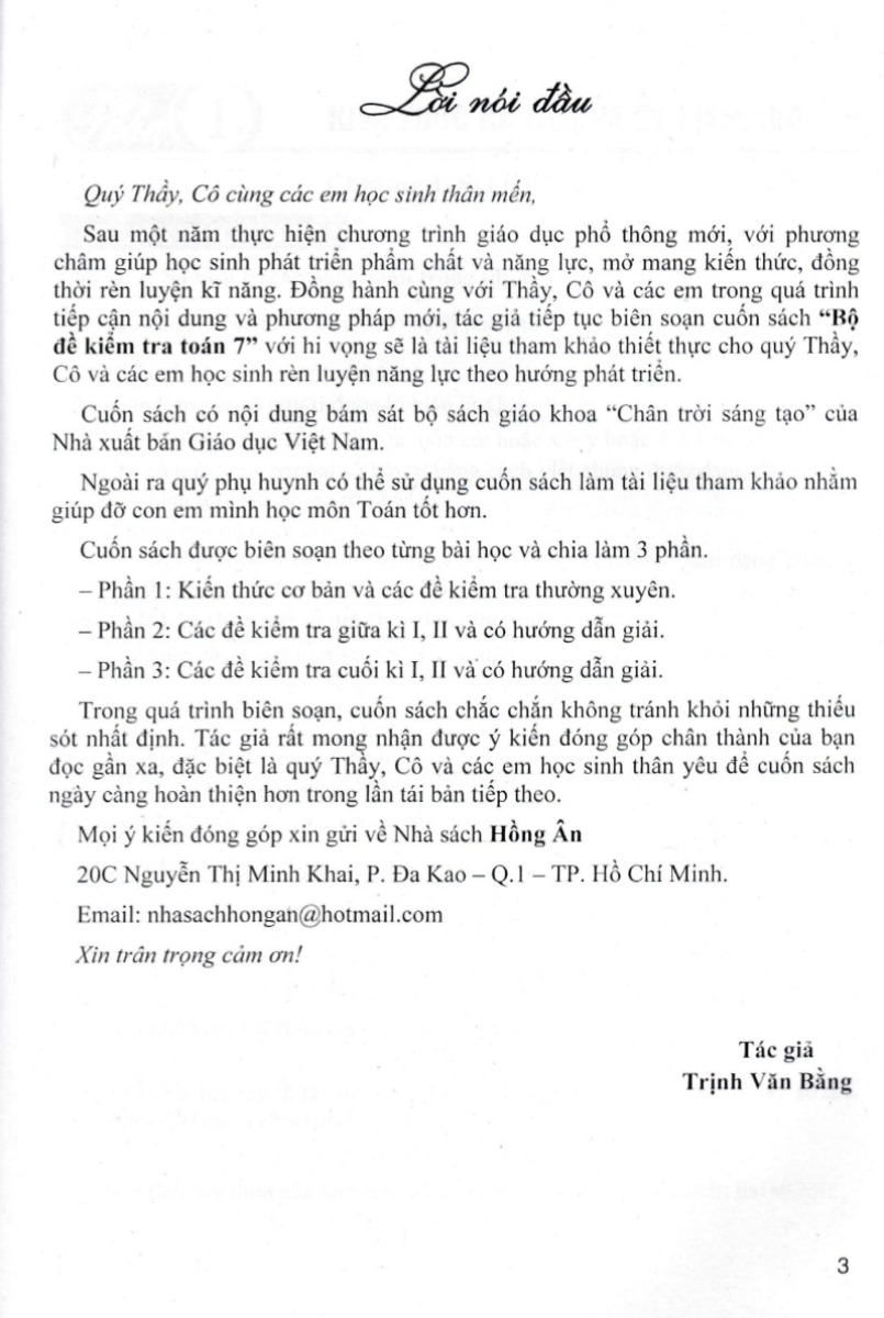 BỘ ĐỀ KIỂM TRA TOÁN LỚP 9 - KIỂM TRA THƯỜNG XUYÊN; GIỮA KÌ, CUỐI KÌ 1 - 2 (Bám sát SGK Chân trời sáng tạo)