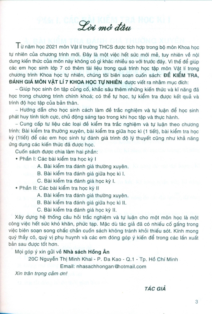 ĐỀ KIỂM TRA, ĐÁNH GIÁ VẬT LÍ LỚP 7 KHOA HỌC TỰ NHIÊN (Theo chương trình GDPT mới - Bám sát SGK Kết nối tri thức với cuộc sống)