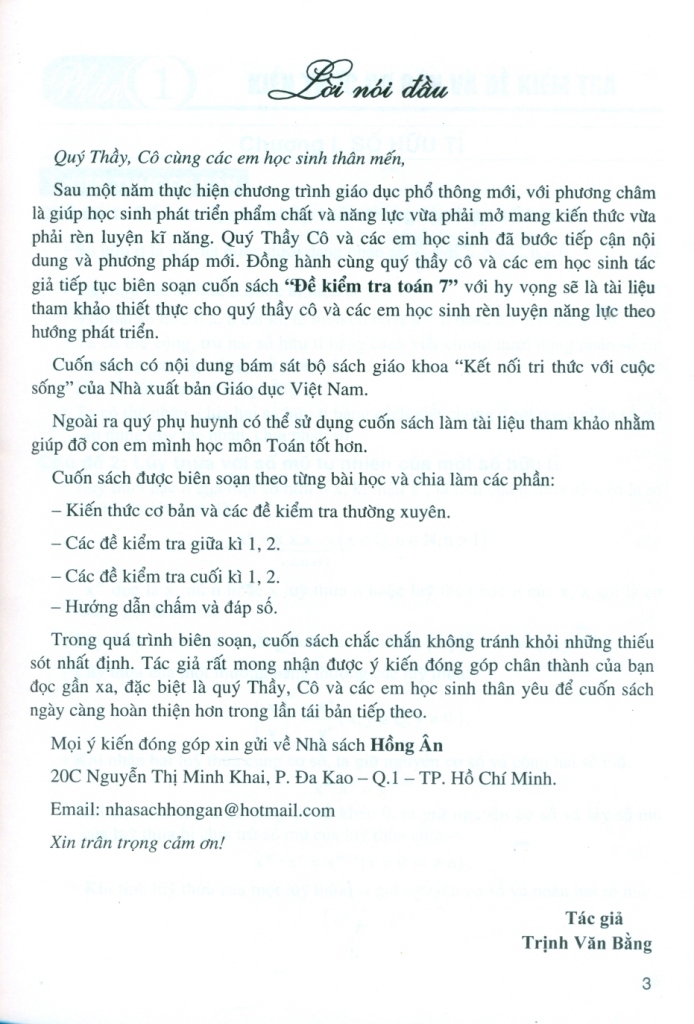 ĐỀ KIỂM TRA TOÁN LỚP 7 (Thường xuyên; Giữa kì 1, 2; Cuối kì 1, 2 - Bám sát SGK Kết nối tri thức với cuộc sống)