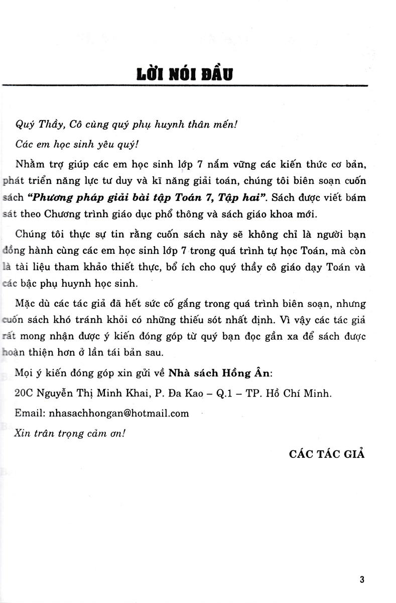 PHƯƠNG PHÁP GIẢI BÀI TẬP TOÁN LỚP 7 - TẬP 2 (Theo chương trình GDPT mới - Bám sát SGK Kết nối tri thức với cuộc sống)