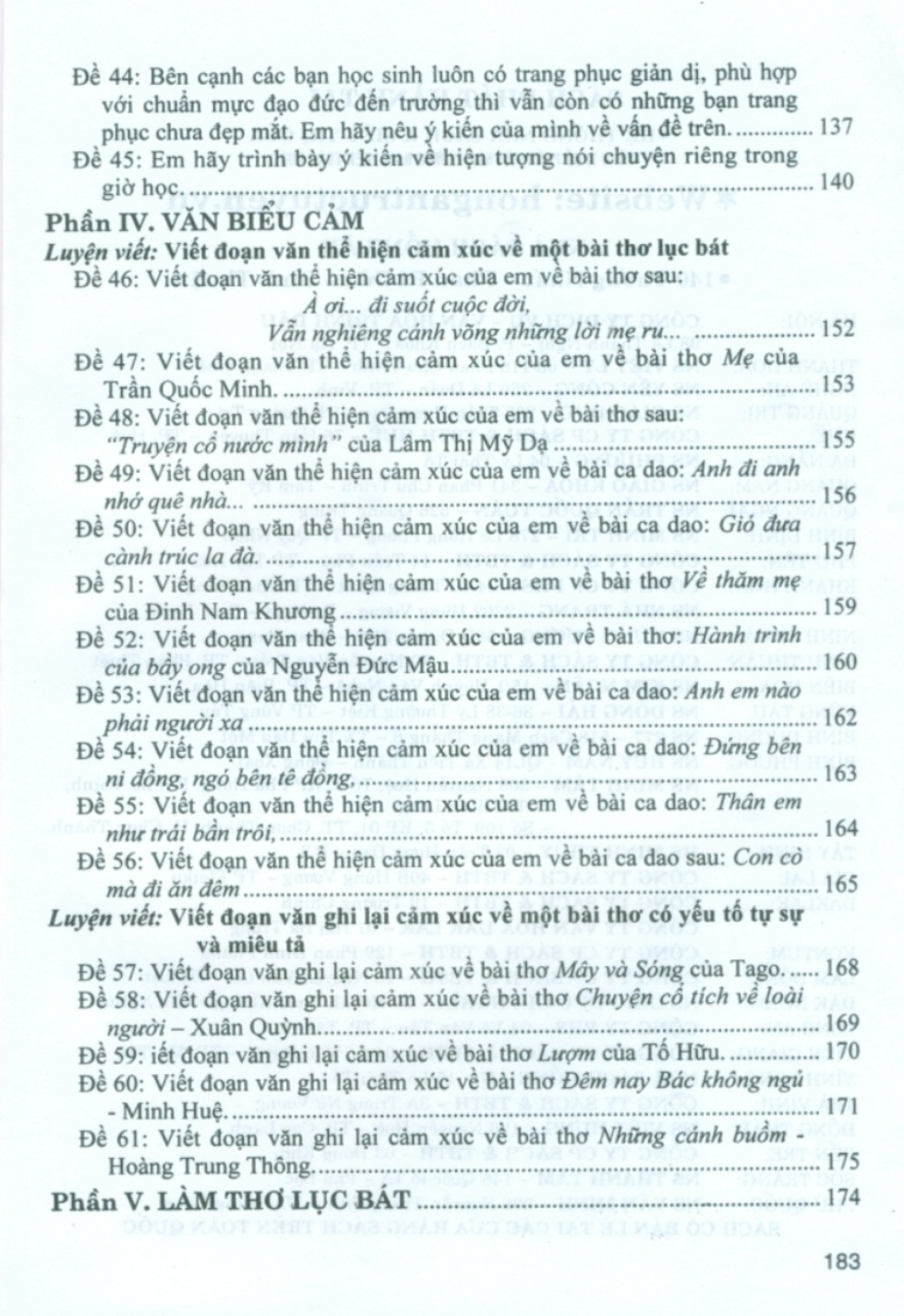 HƯỚNG DẪN NÓI VÀ VIẾT VĂN NGHỊ LUẬN, BIỂU CẢM, THUYẾT MINH LỚP 6 ((Dùng chung cho các bộ SGK hiện hành)