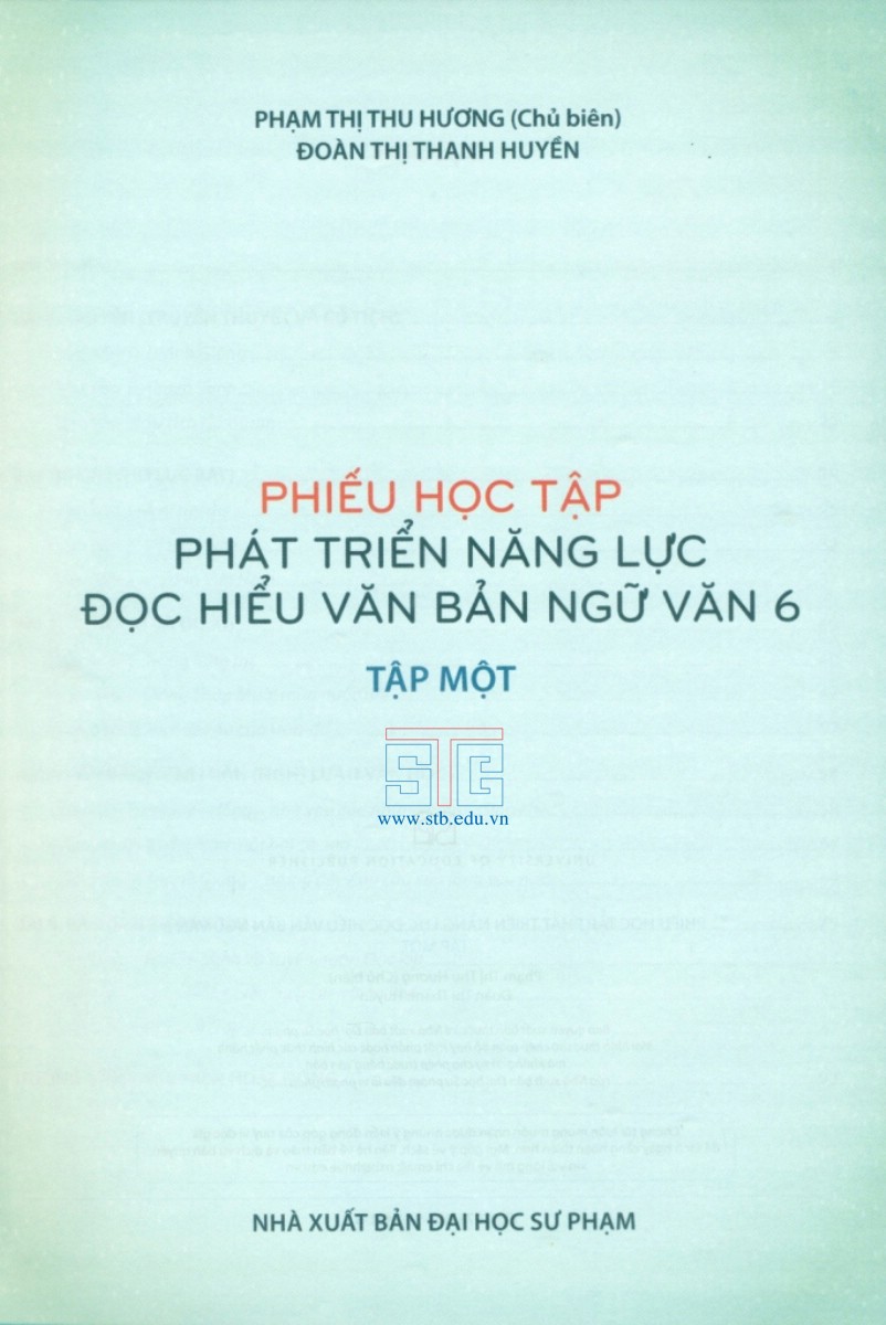 PHIẾU HỌC TẬP PHÁT TRIỂN NĂNG LỰC ĐỌC HIỂU VĂN BẢN NGỮ VĂN LỚP 6 - TẬP 1 (Theo chương trình GDPT 2018)