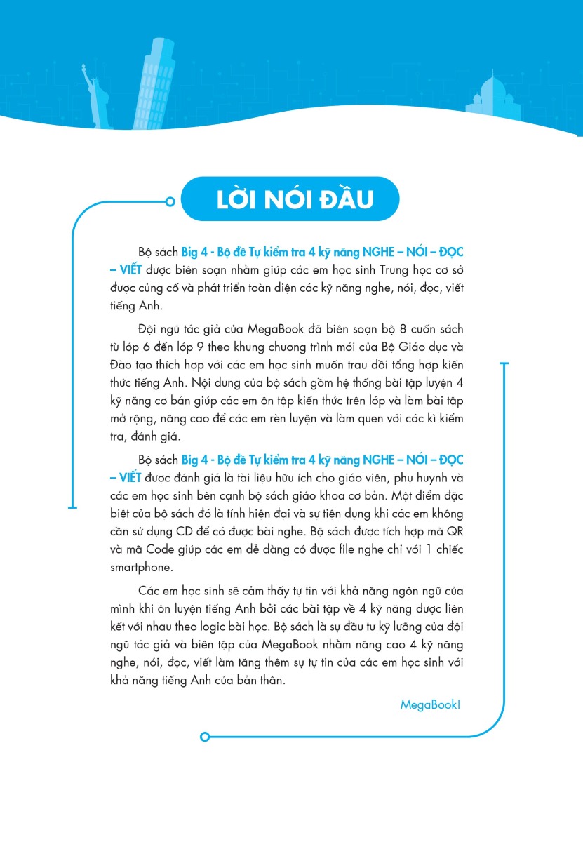 BIG 4 BỘ ĐỀ TỰ KIỂM TRA 4 KỸ NĂNG NGHE - NÓI - ĐỌC - VIẾT TIẾNG ANH LỚP 7 - TẬP 1 (Theo SGK Tiếng Anh 7 Global Success)