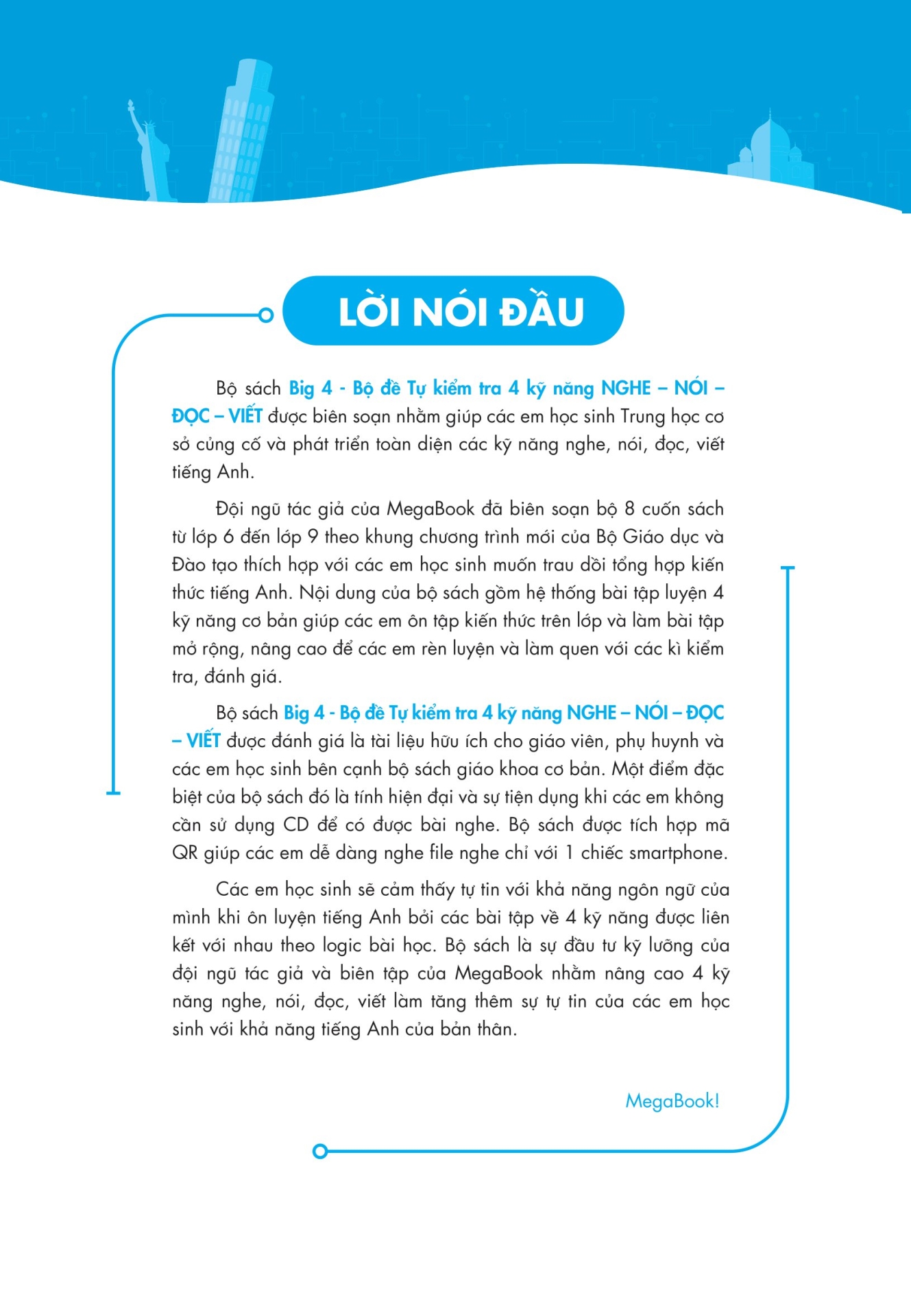 BIG 4 BỘ ĐỀ TỰ KIỂM TRA 4 KỸ NĂNG NGHE - NÓI - ĐỌC - VIẾT TIẾNG ANH LỚP 8 - TẬP 1 (Theo SGK Tiếng Anh 8 Global Success)