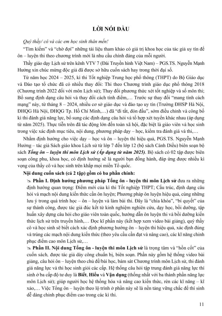 TỔNG ÔN LUYỆN THI MÔN LỊCH SỬ - TẬP 2 (Áp dụng từ năm 2025 - Kèm theo đề cương, hệ thống câu hỏi ôn - luyện bám sát Chương trình GDPT môn Lịch sử 2022)