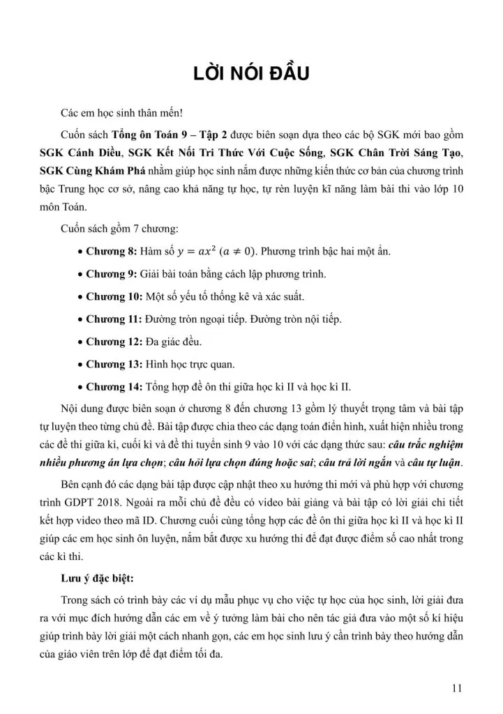 TỔNG ÔN TOÁN LỚP 9 - Tập 2 (Theo Chương trình SGK mới)