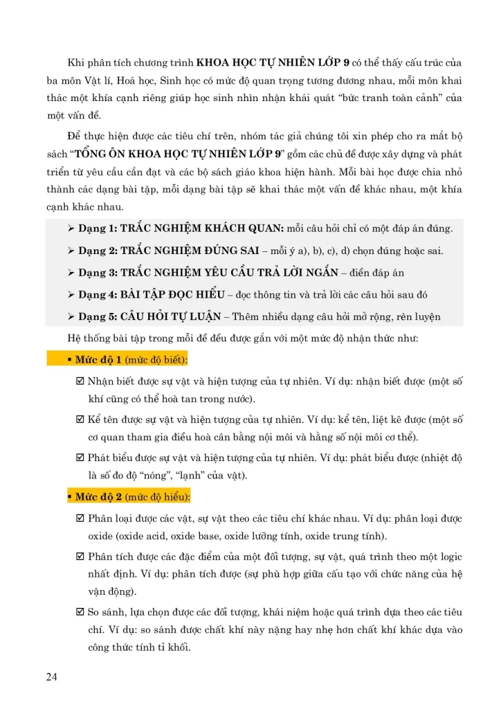 TỔNG ÔN KHOA HỌC TỰ NHIÊN LỚP 9 - TẬP 1 (Sách được biên soạn theo từng chủ đề mở rộng, chuyên sâu, bám sát chương trình học...)