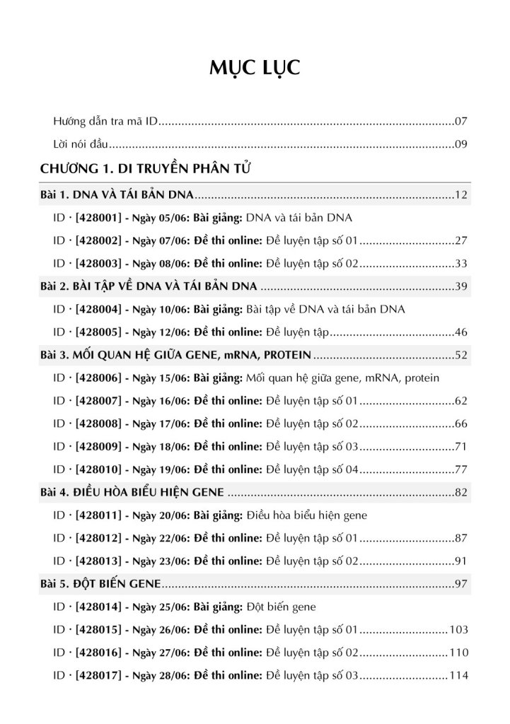 TỔNG ÔN SINH HỌC - TẬP 1 (Theo Chương trình SGK mới)