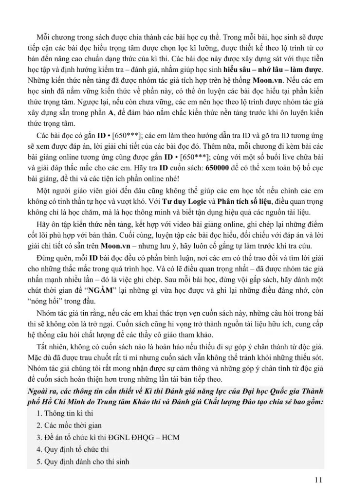 HCM - VACT Luyện thi Đánh giá năng lực - Đại học Quốc gia TP. HCM - 300 BÀI ĐỌC HIỂU LOGIC VÀ PHÂN TÍCH SỐ LIỆU
