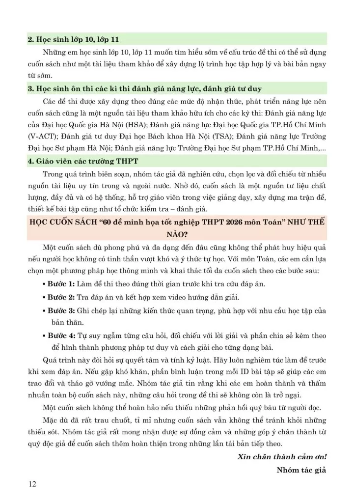 60 ĐỀ MINH HỌA TỐT NGHIỆP THPT 2026 MÔN TOÁN