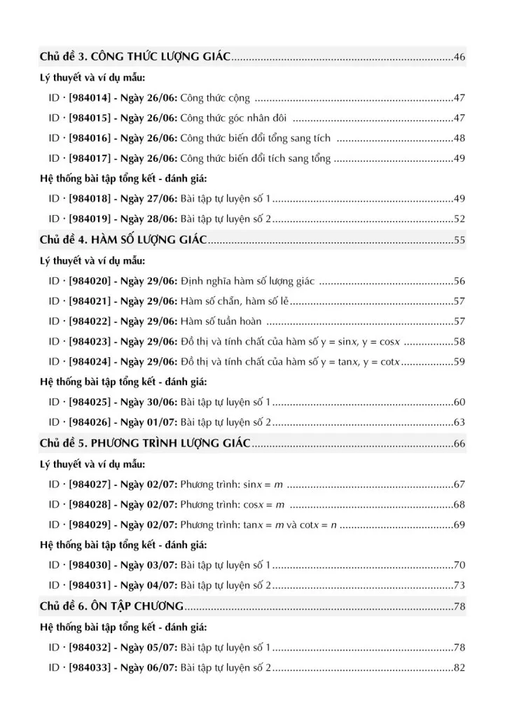 NỀN TẢNG TOÁN HỌC LỚP 11 (Theo Chương trình SGK mới)