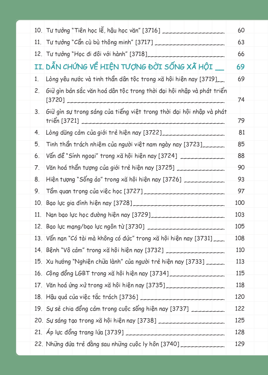 SỔ TAY NGỮ VĂN - TẬP 1: TƯ DUY NGHỊ LUẬN XÃ HỘI VÀ DẪN CHỨNG KHÁC BIỆT