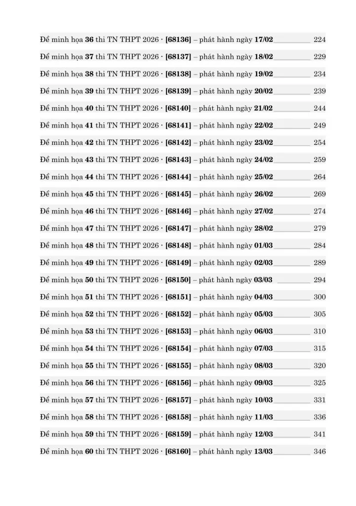 60 ĐỀ MINH HỌA TỐT NGHIỆP THPT 2026 MÔN TOÁN
