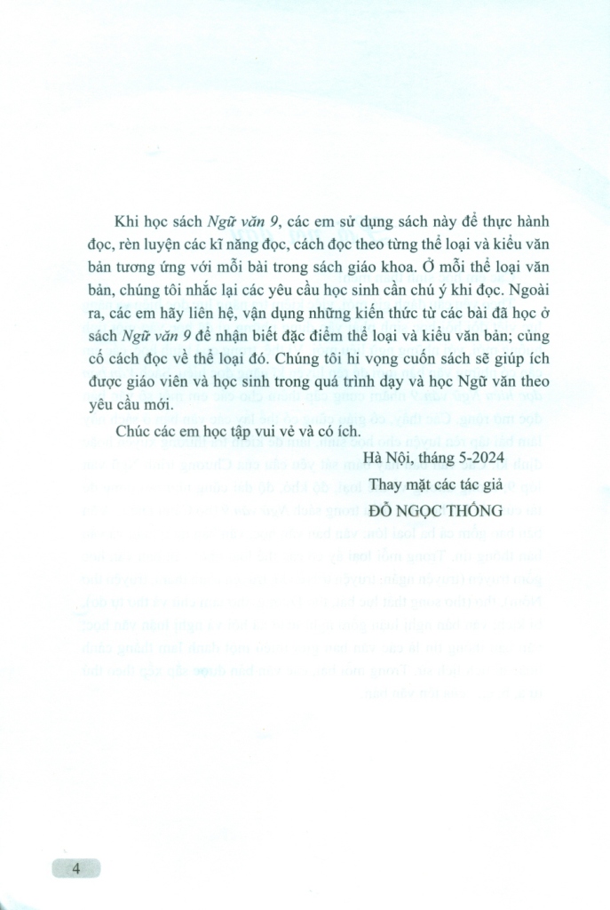 VĂN BẢN ĐỌC HIỂU NGỮ VĂN LỚP 9 (Bộ sách Cánh Diều)