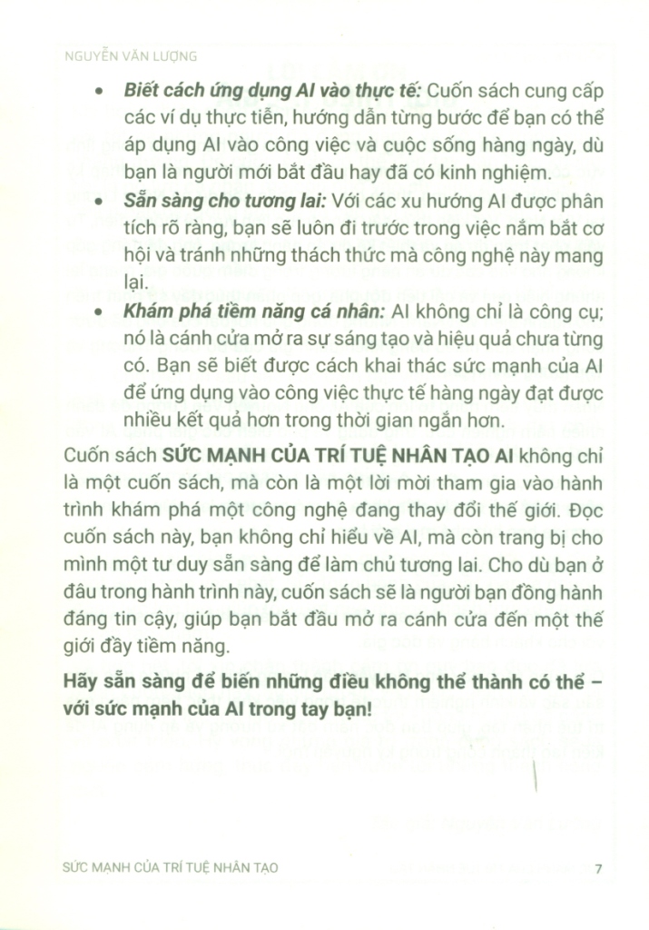 AI - SỨC MẠNH CỦA TRÍ TUỆ NHÂN TẠO (Khám phá Công nghệ tương lai cho người mới bắt đầu)