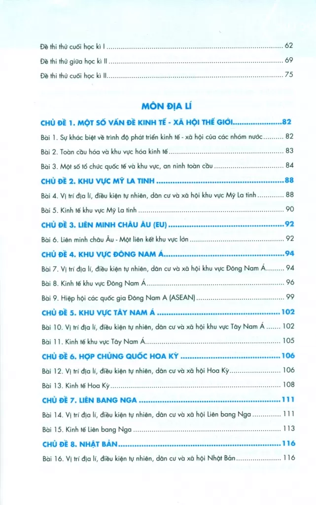 TRỌNG ĐIỂM KIẾN THỨC LỚP 11 MÔN LỊCH SỬ - ĐỊA LÍ - GIÁO DỤC KINH TẾ VÀ PHÁP LUẬT (Định hướng nội dung chuẩn theo chương trình SGK mới)
