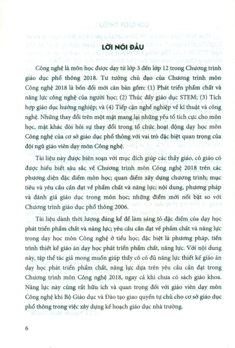 Hướng dẫn dạy học môn Tin học và Công nghệ Tiểu học theo Chương trình giáo dục phổ thông mới - Phần Công nghệ