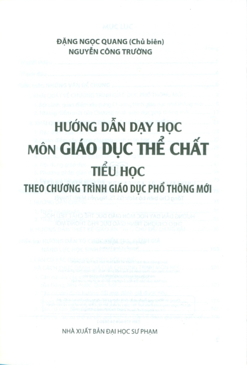 Hướng dẫn dạy học môn Giáo dục thể chất Tiểu học theo Chương trình giáo dục phổ thông mới