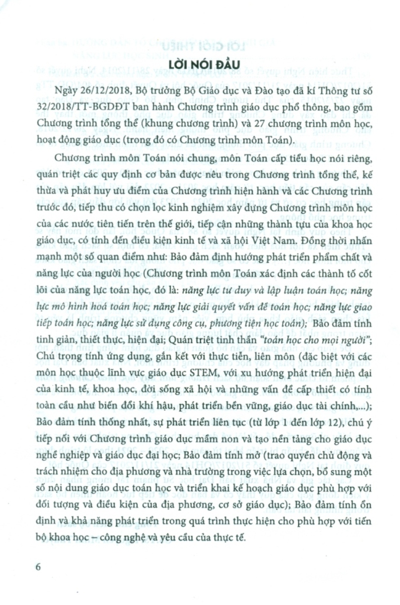Hướng dẫn dạy học môn Toán Tiểu học theo Chương trình giáo dục phổ thông mới