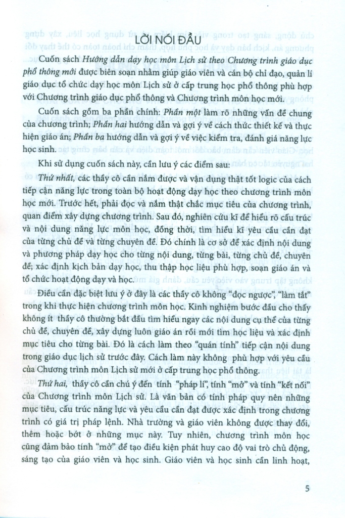 Hướng dẫn dạy học môn Lịch sử THPT theo Chương trình giáo dục phổ thông mới