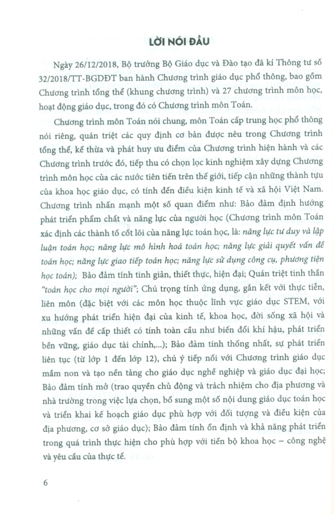 Hướng dẫn dạy học môn Toán THPT theo Chương trình giáo dục phổ thông mới