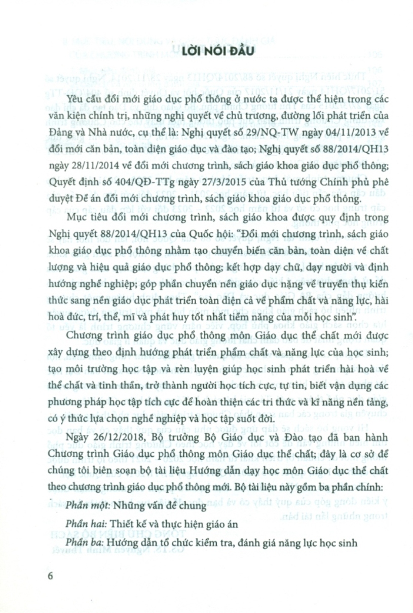 Hướng dẫn dạy học môn Giáo dục thể chất Tiểu học theo Chương trình giáo dục phổ thông mới