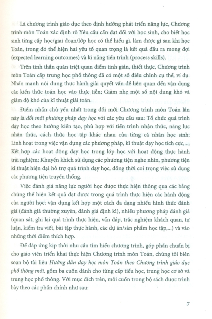 Hướng dẫn dạy học môn Toán THPT theo Chương trình giáo dục phổ thông mới