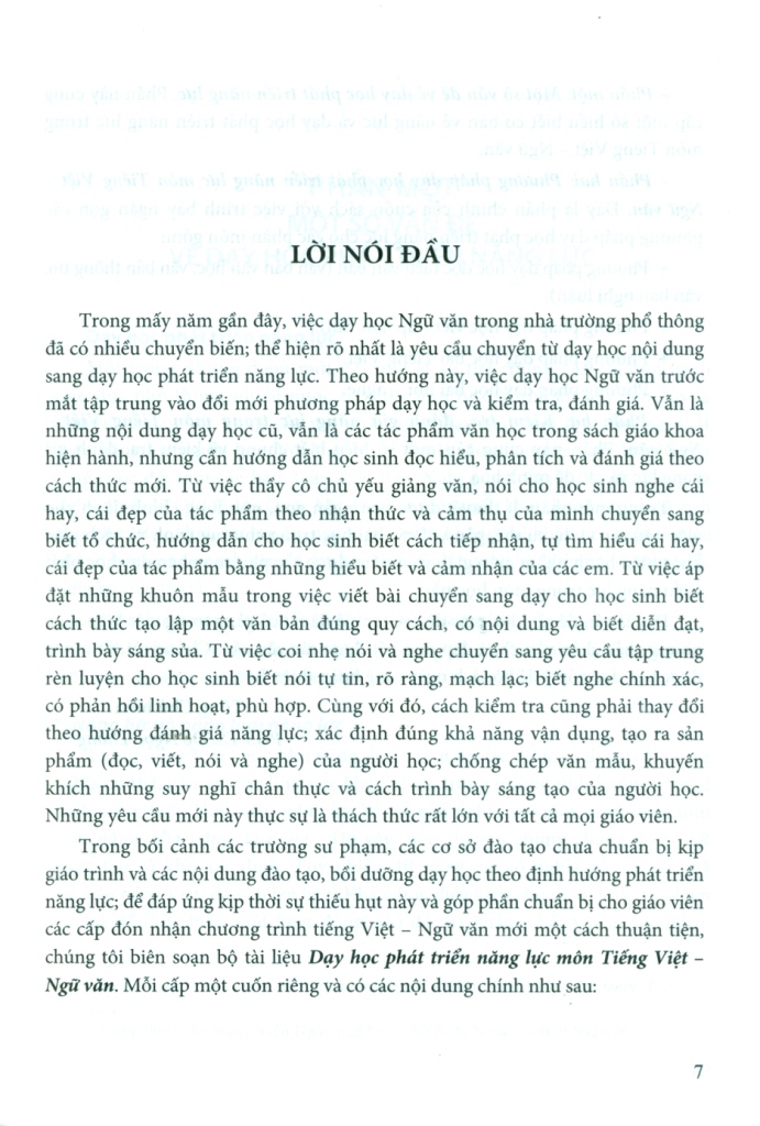 Dạy học phát triển năng lực môn Ngữ văn THCS